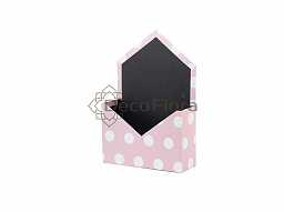 Кашпо-конверт для цветов 20*7*30см розовый/белый