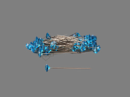 Булавка DIAMOND 50 мм, голубые