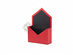 Кашпо-конверт для цветов 20*7*30см красный
